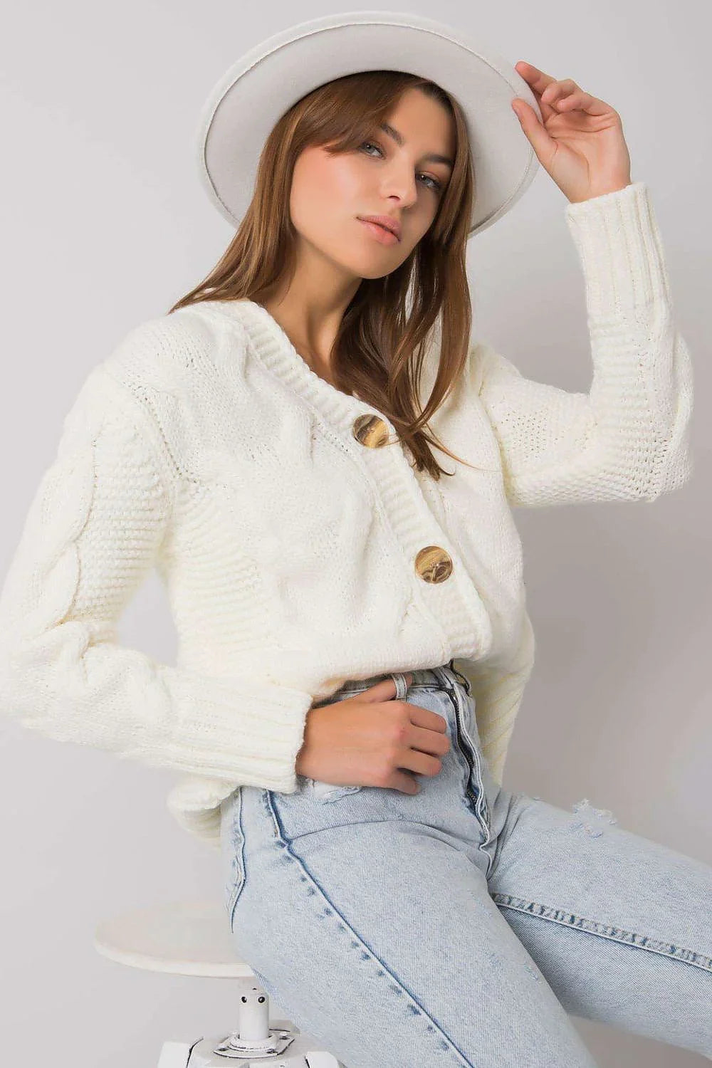 Women's Cable Knit Cardigan Sweater