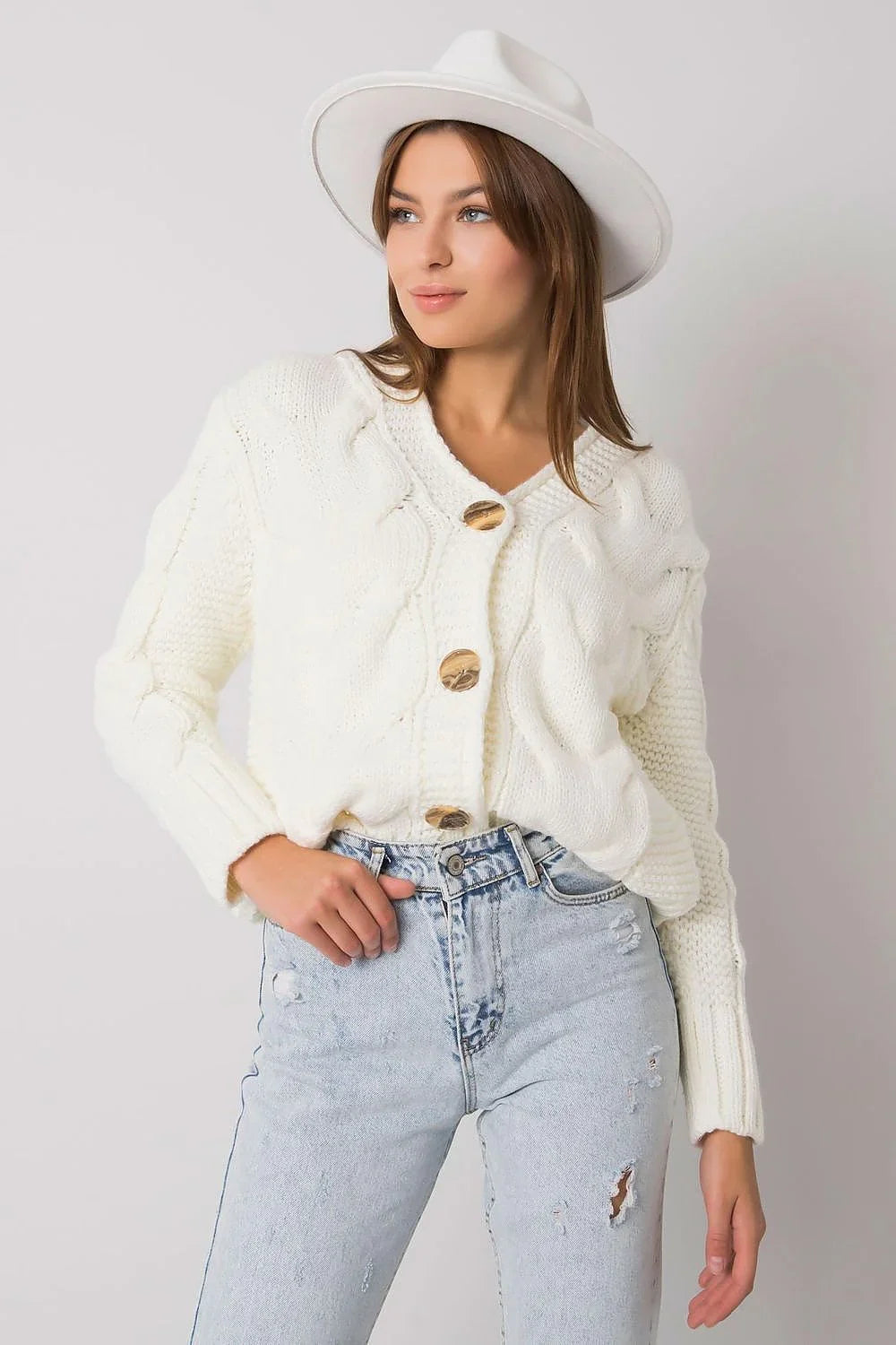 Women's Cable Knit Cardigan Sweater