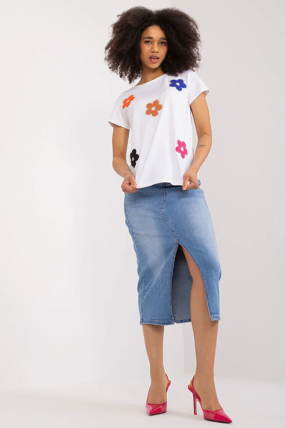 Women's Casual Blouse - Floral Hip Length