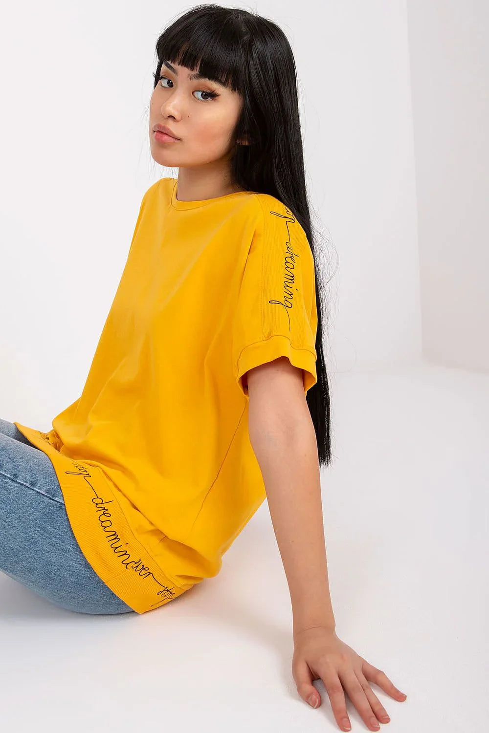 Women's Casual Blouse - Logo Hip Length