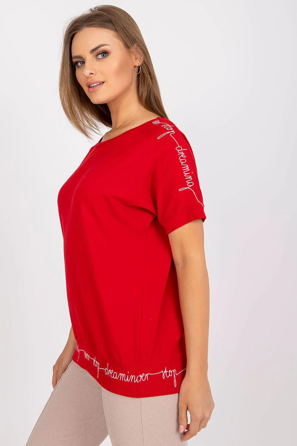 Women's Casual Blouse - Logo Hip Length