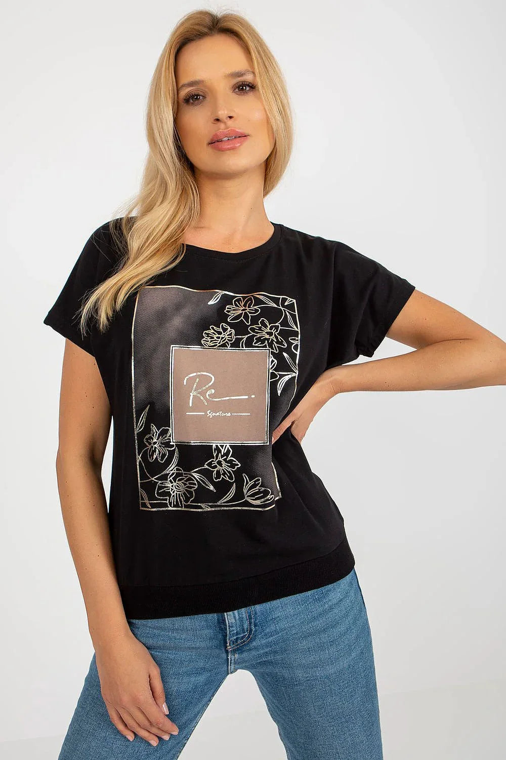 Women's Casual Blouse - Logo Hip Length