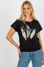 Women's Casual Blouse - Logo Waist Length
