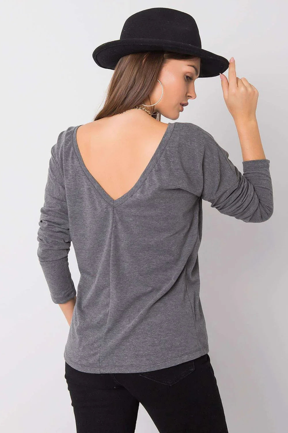 Women's Casual Blouse - Solid Hip Length