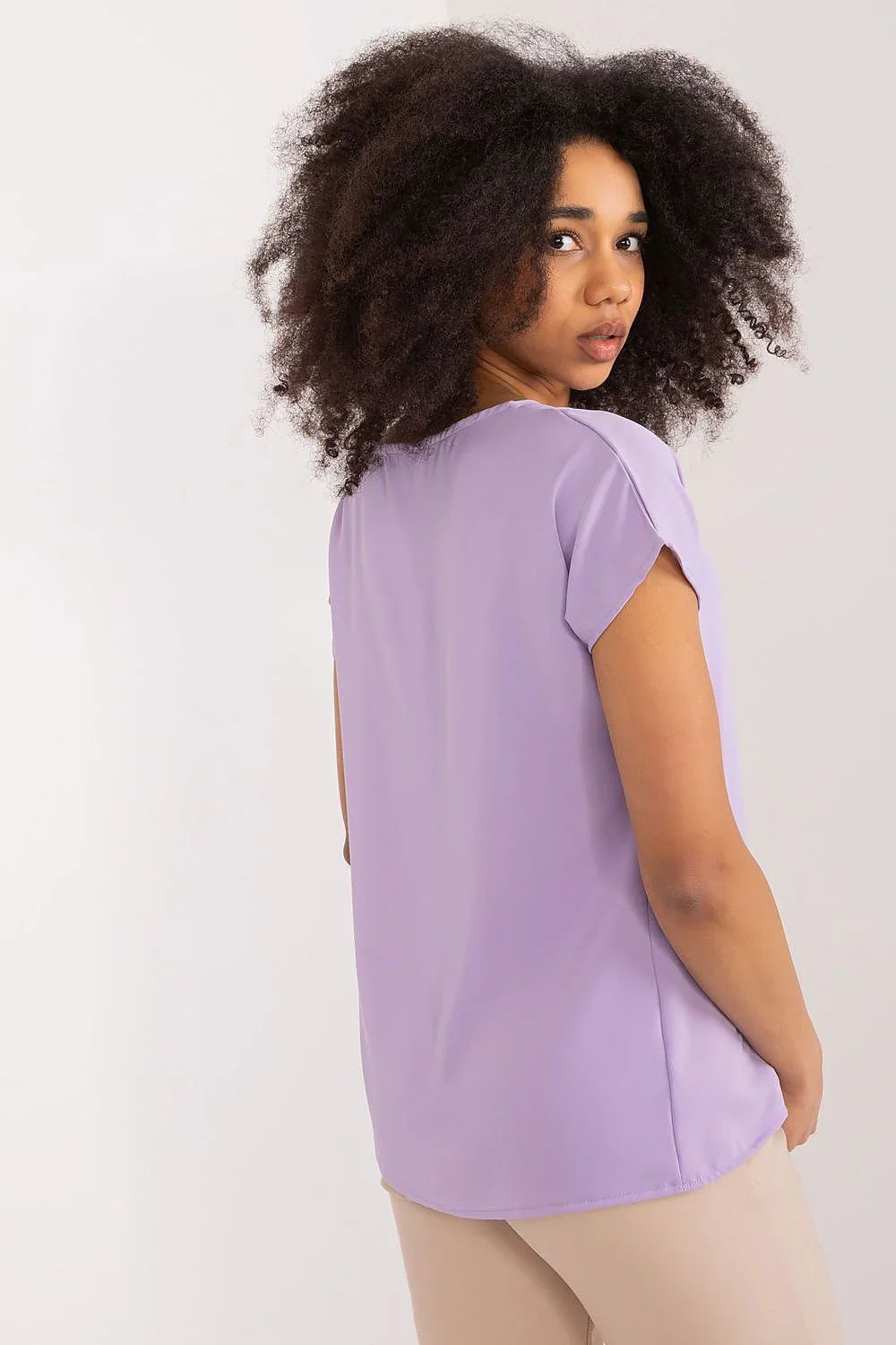 Women's Casual Blouse - Solid Hip Length