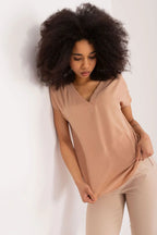 Women's Casual Blouse - Solid Hip Length