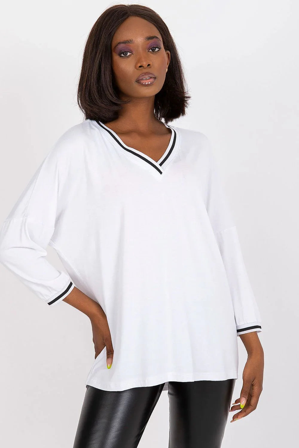 Women's Casual Blouse - Solid Hip Length