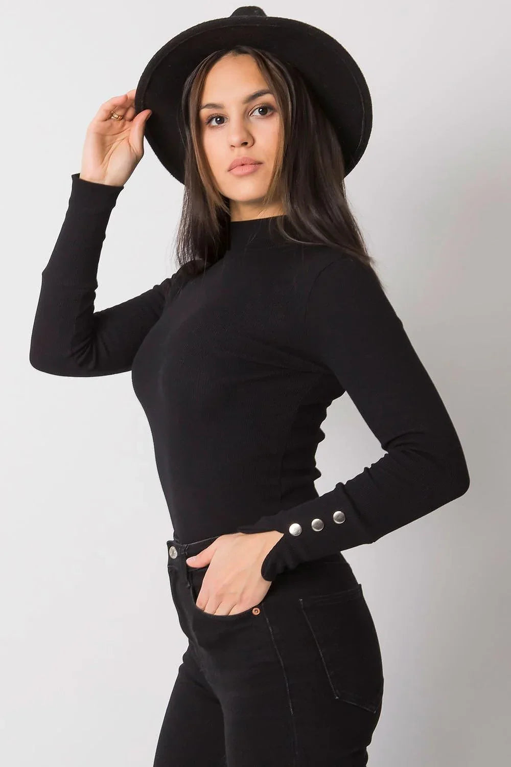 Women's Casual Blouse - Solid Waist Length