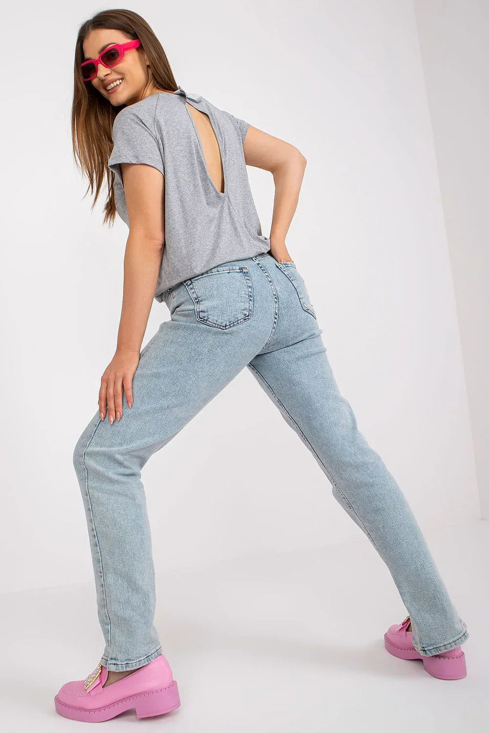 Women's Casual Blouse - Solid Waist Length