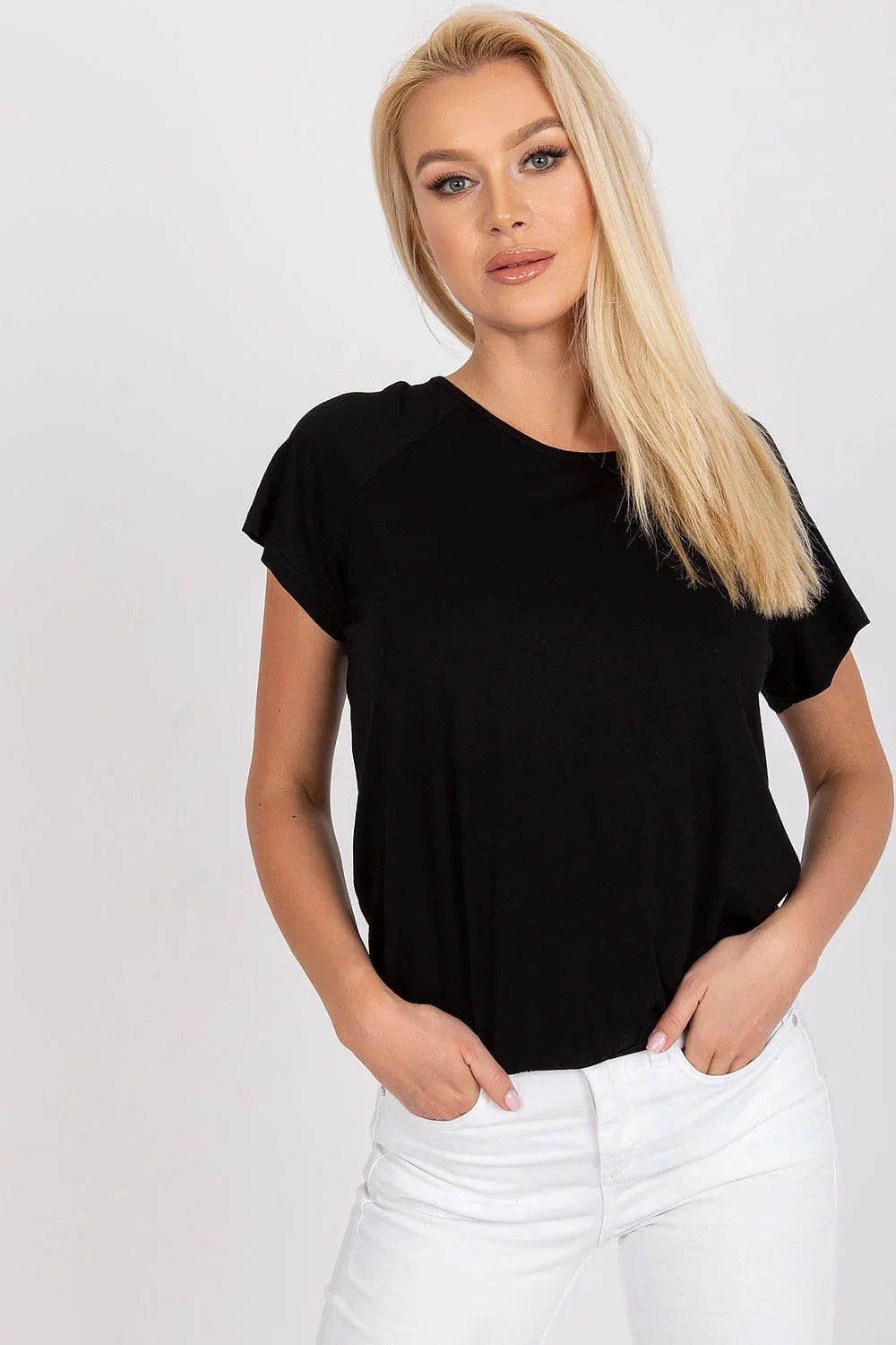 Women's Casual Blouse - Solid Waist Length