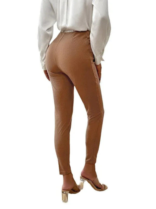 Leggings décontractés de couleur unie pour femmes
