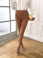 Leggings décontractés de couleur unie pour femmes