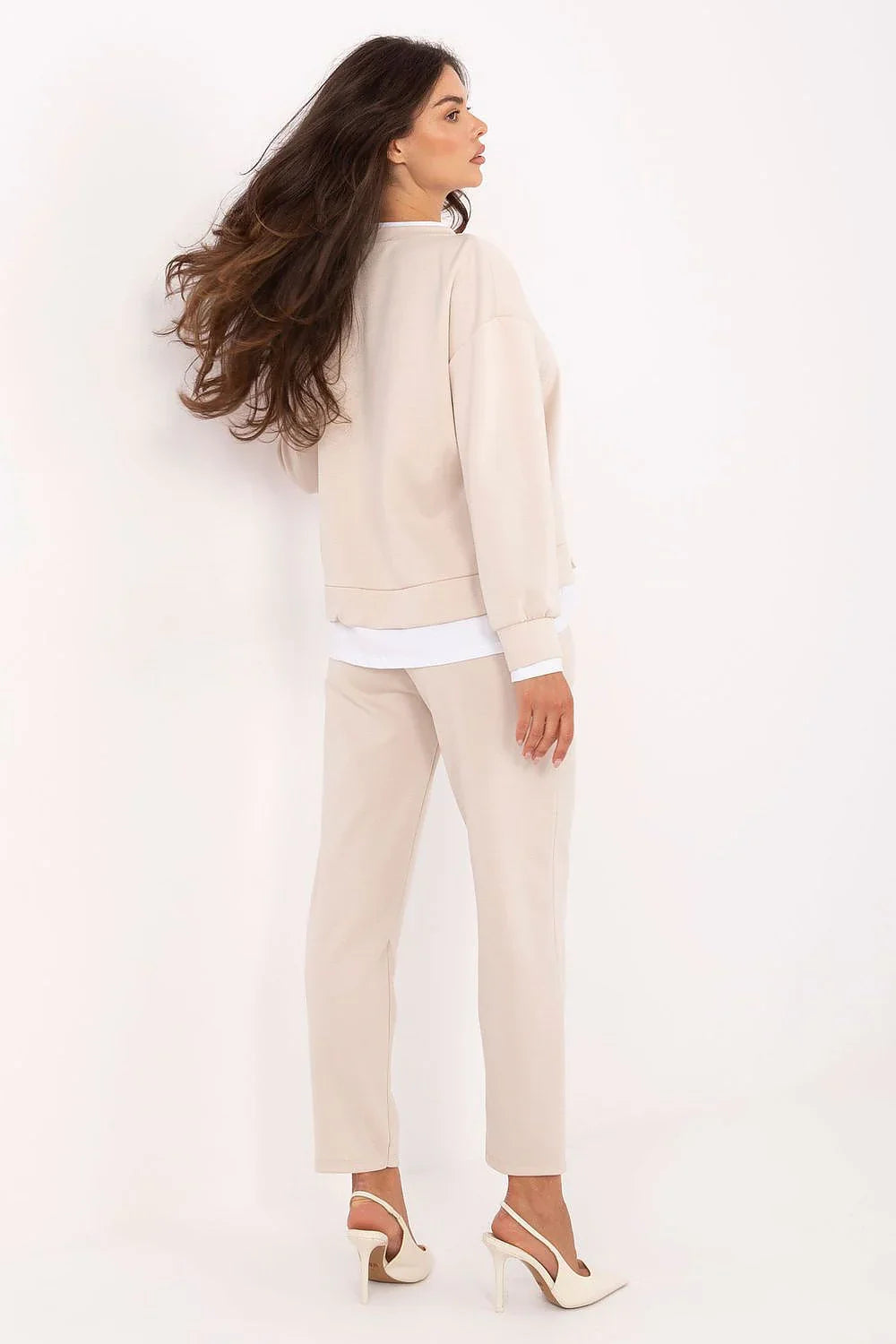 Women’s Chic Sweatshirt and Straight Leg Pants Set