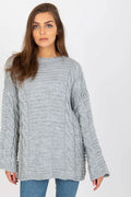 Women's Classic Cable Knit Crew Pullover Sweater