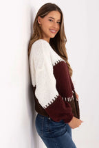 Women's Classic Striped Crew Neck Pullover Sweater