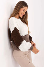 Women's Classic Striped Crew Neck Pullover Sweater