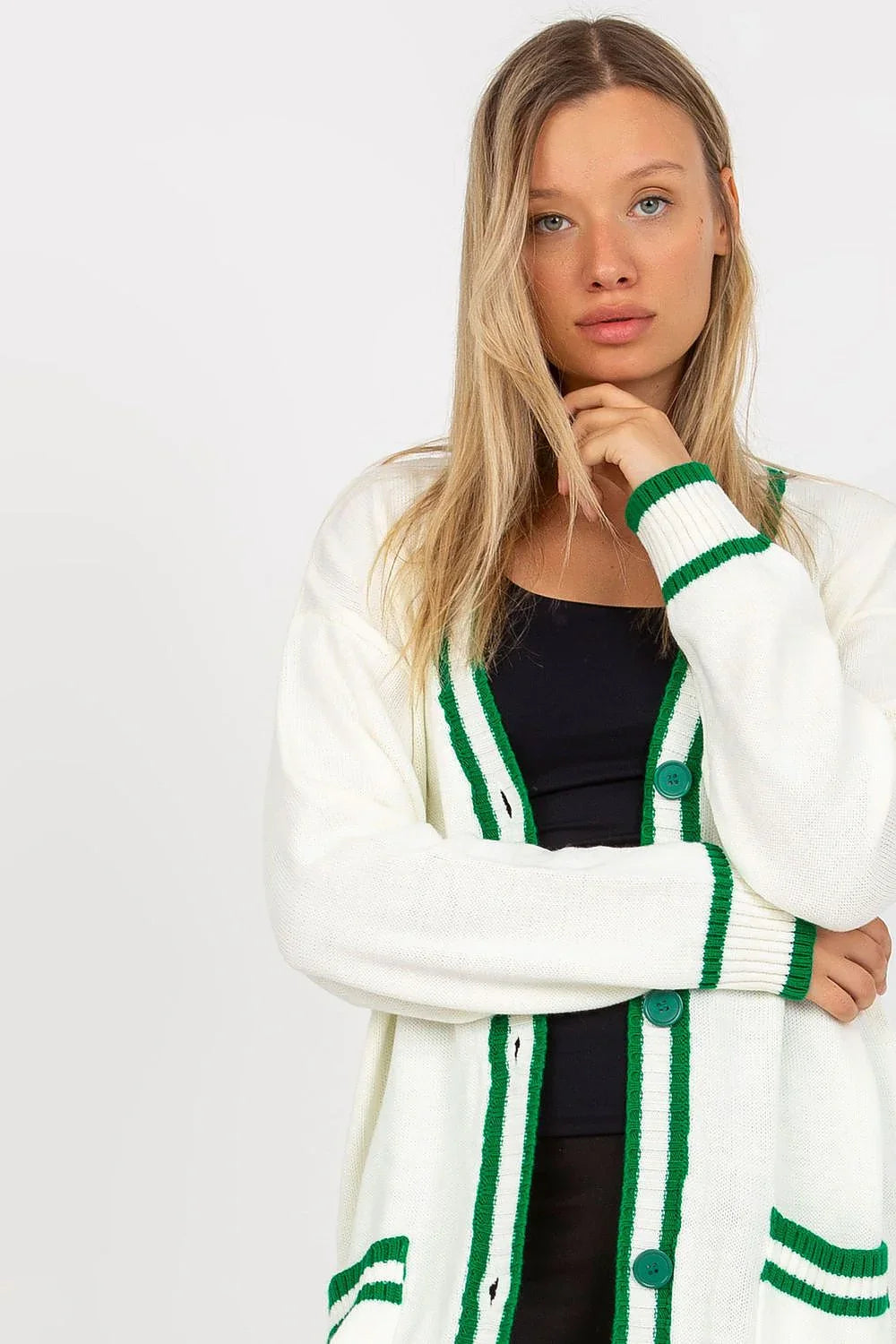 Women's Colorblock Longline Cardigan Sweater