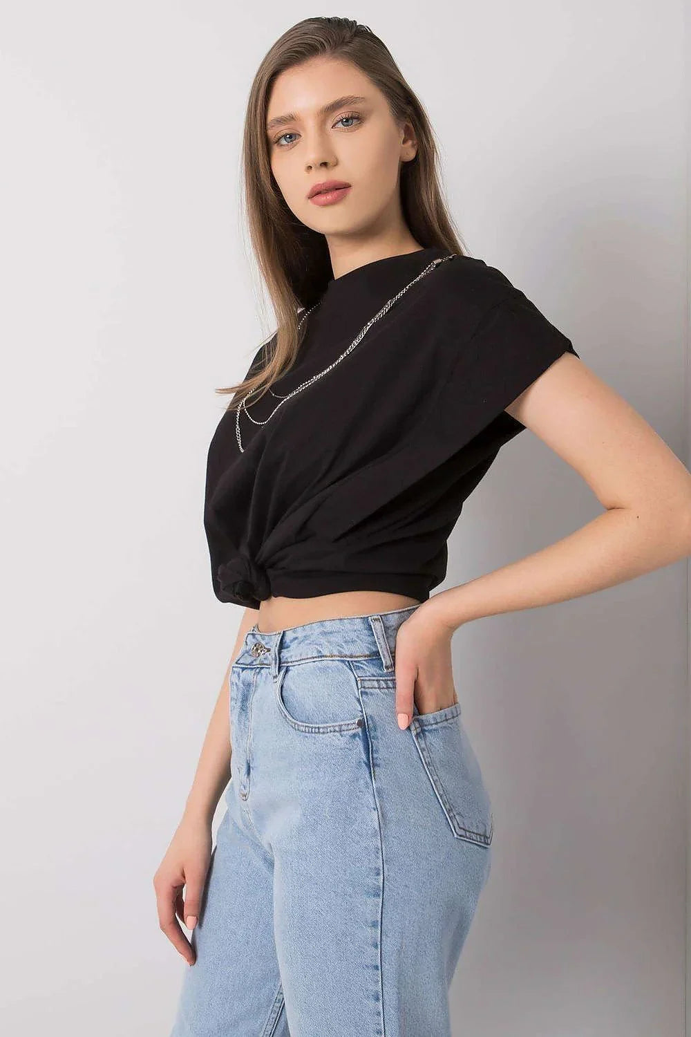Women's Cotton Blouse - Solid Hip Length