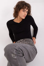 Women's Cotton Blouse - Solid Waist Length