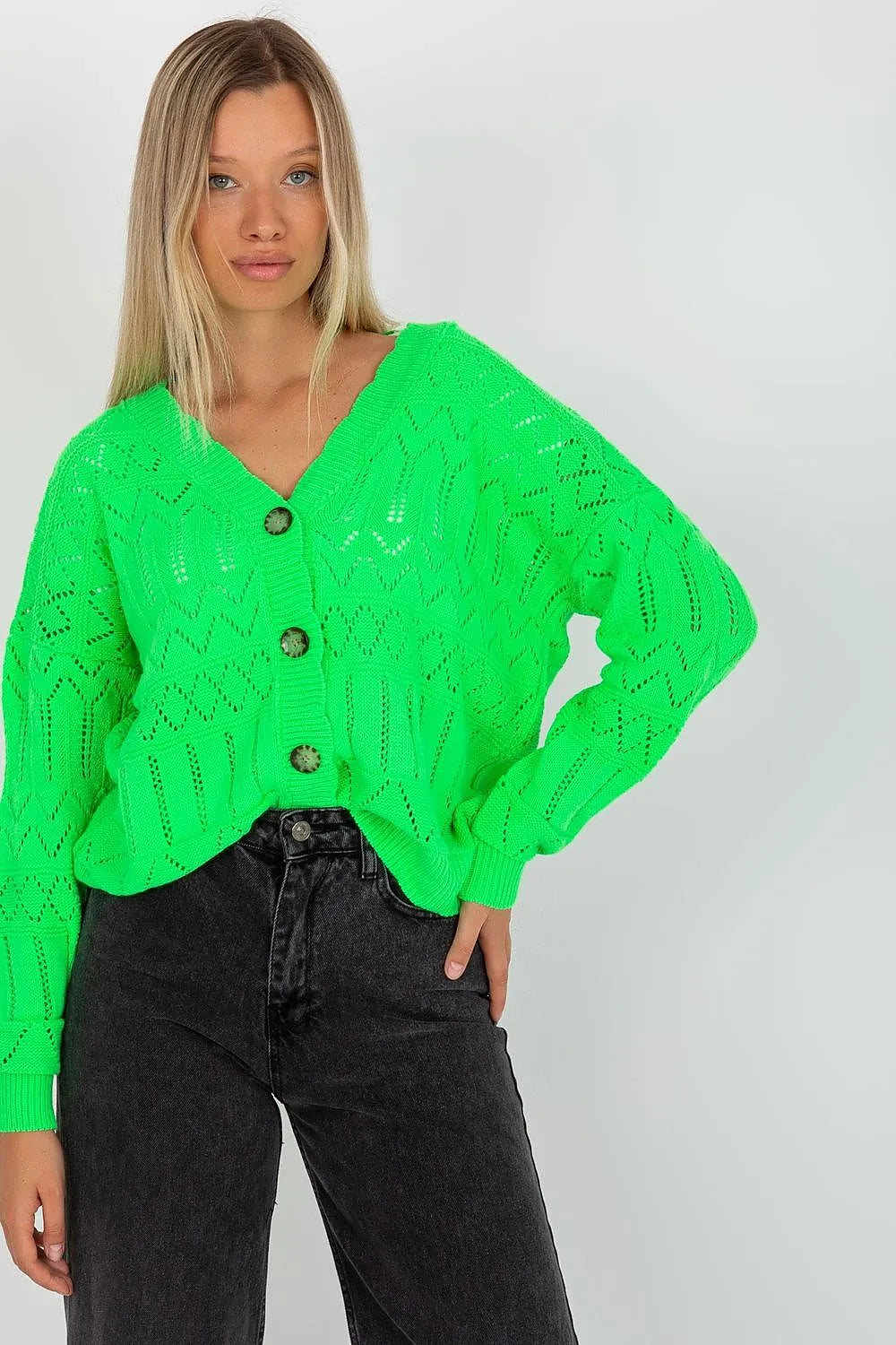Women's Cotton Textured Cardigan Sweater
