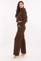 Women’s Elegant Hoodie and Wide Leg Pants Set
