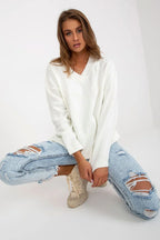 Women's Essential Solid V-Neck Pullover Sweater