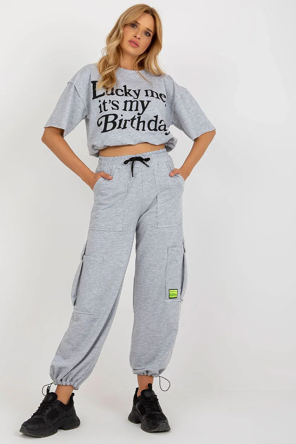 Women’s Graphic T-Shirt and Pants Tracksuit Set