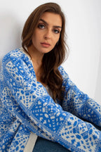 Women's Jacquard Longline Cardigan Sweater