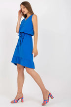Women's Knee-Length Day Dress - Regular Fit With Sleeveless