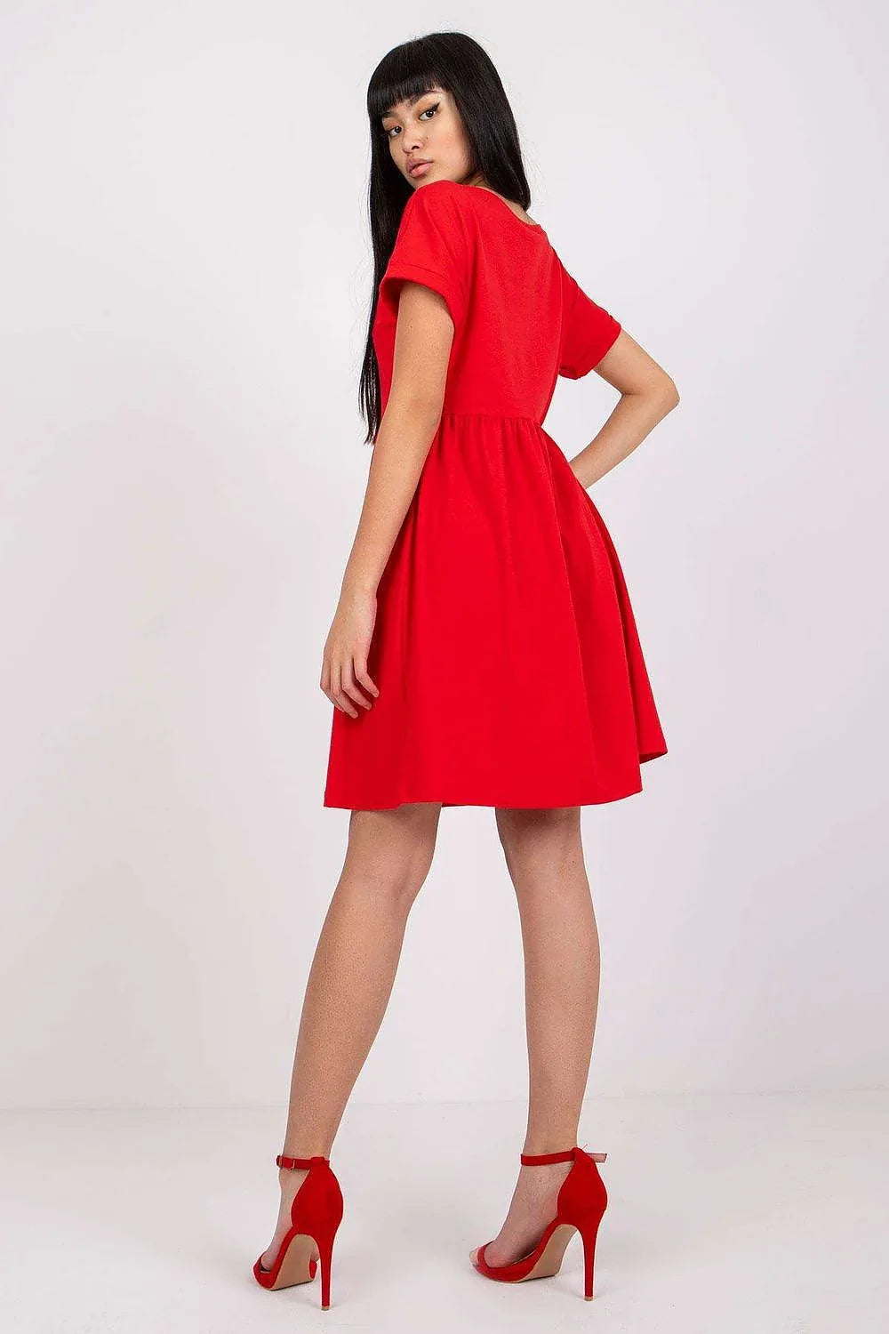 Women's Knee-Length Day Dress – Relaxed With Short Sleeves