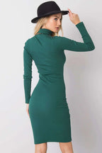 Women's Knee-Length Day Dress – Slim With Long Sleeves