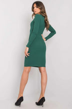 Women's Knee-Length Day Dress – Slim With Long Sleeves