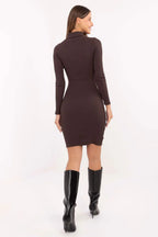 Women's Knee-Length Day Dress – Slim With Long Sleeves