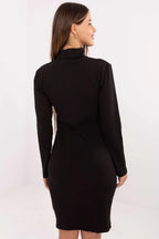 Women's Knee-Length Day Dress – Slim With Long Sleeves