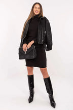 Women's Knee-Length Day Dress – Slim With Long Sleeves
