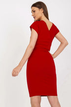 Women's Knee-Length Day Dress – Slim With Short Sleeves