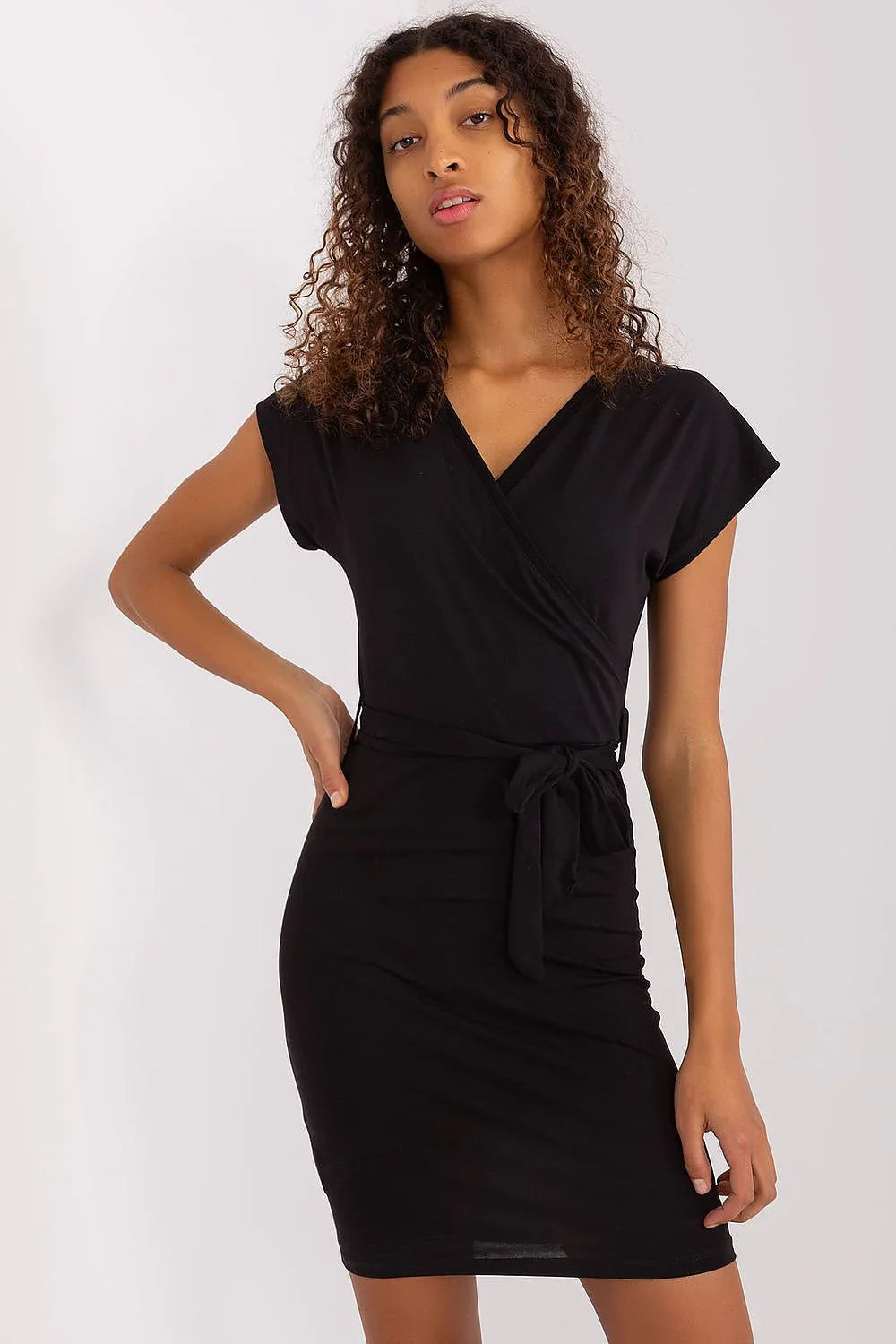 Women's Knee-Length Day Dress – Slim With Short Sleeves