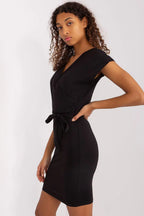 Women's Knee-Length Day Dress – Slim With Short Sleeves