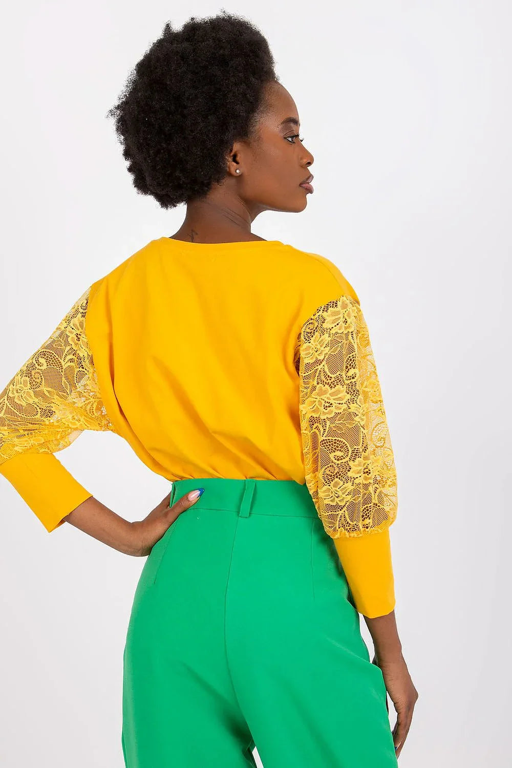 Women's Lace Blouse - Lace Hip Length