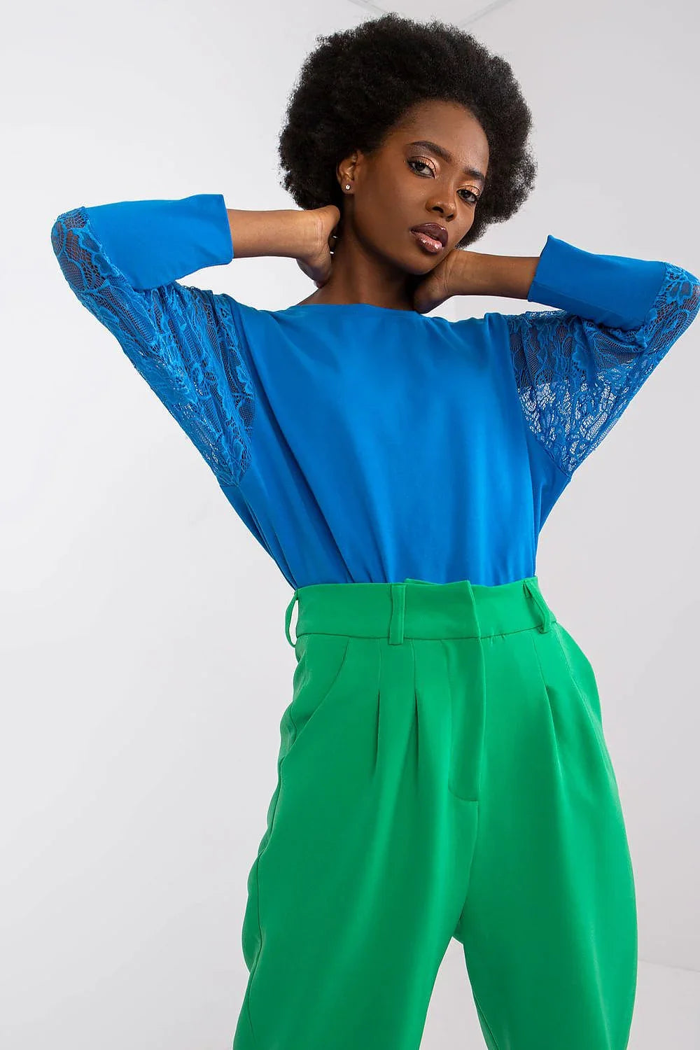 Women's Lace Blouse - Lace Hip Length