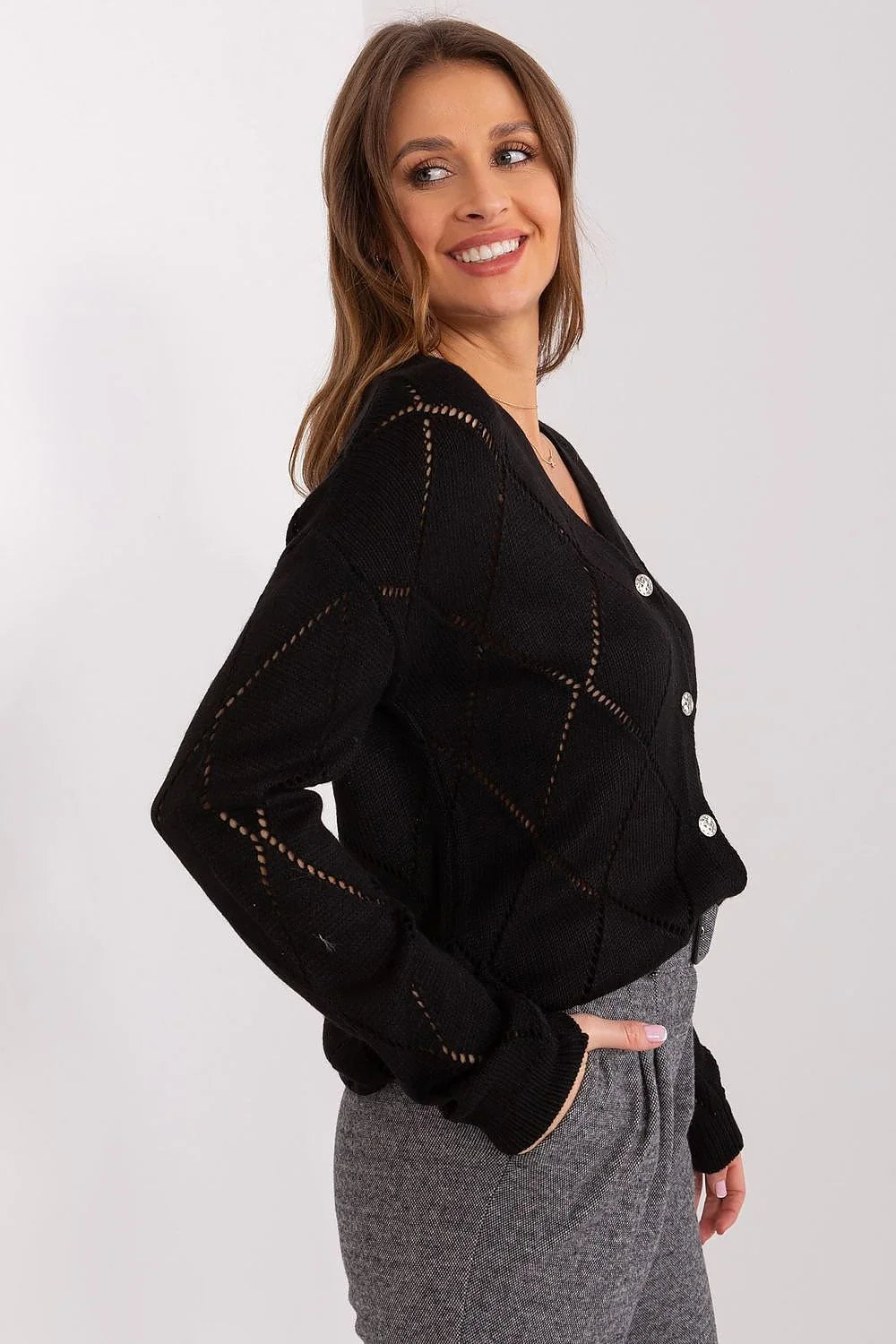 Women's Lace V Neck Cardigan Sweater