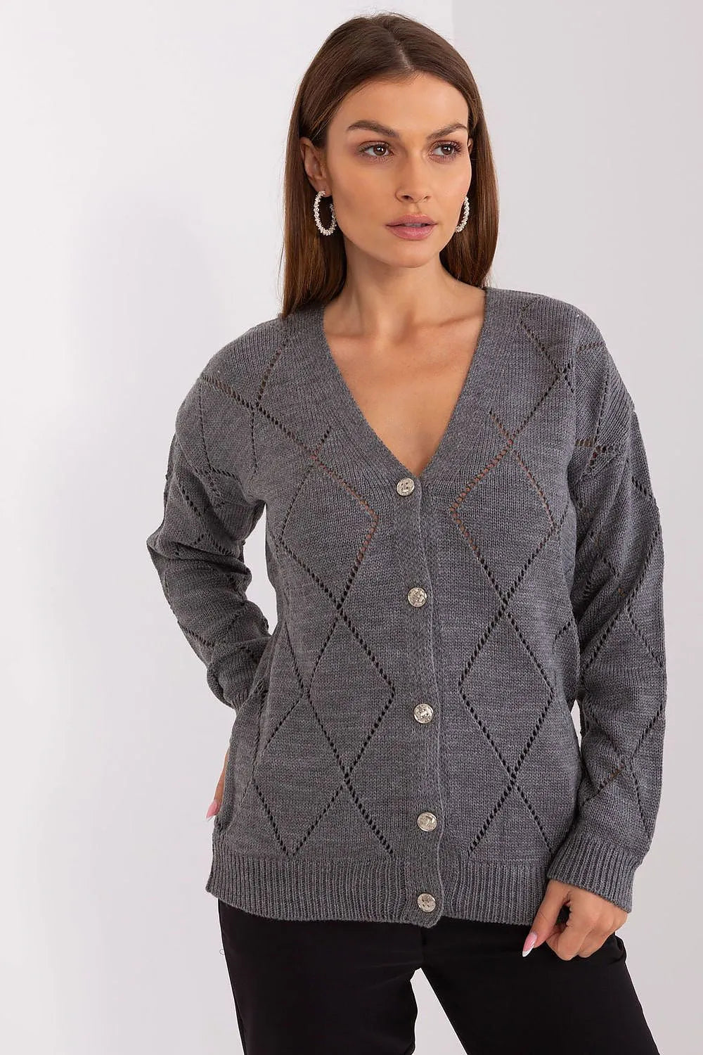 Women's Lace V Neck Cardigan Sweater - Guocali fashion image