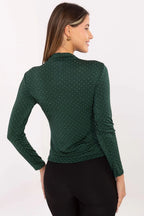Women's Long Sleeve Blouse - Sequin Waist Length