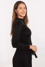 Women's Long Sleeve Blouse - Sequin Waist Length