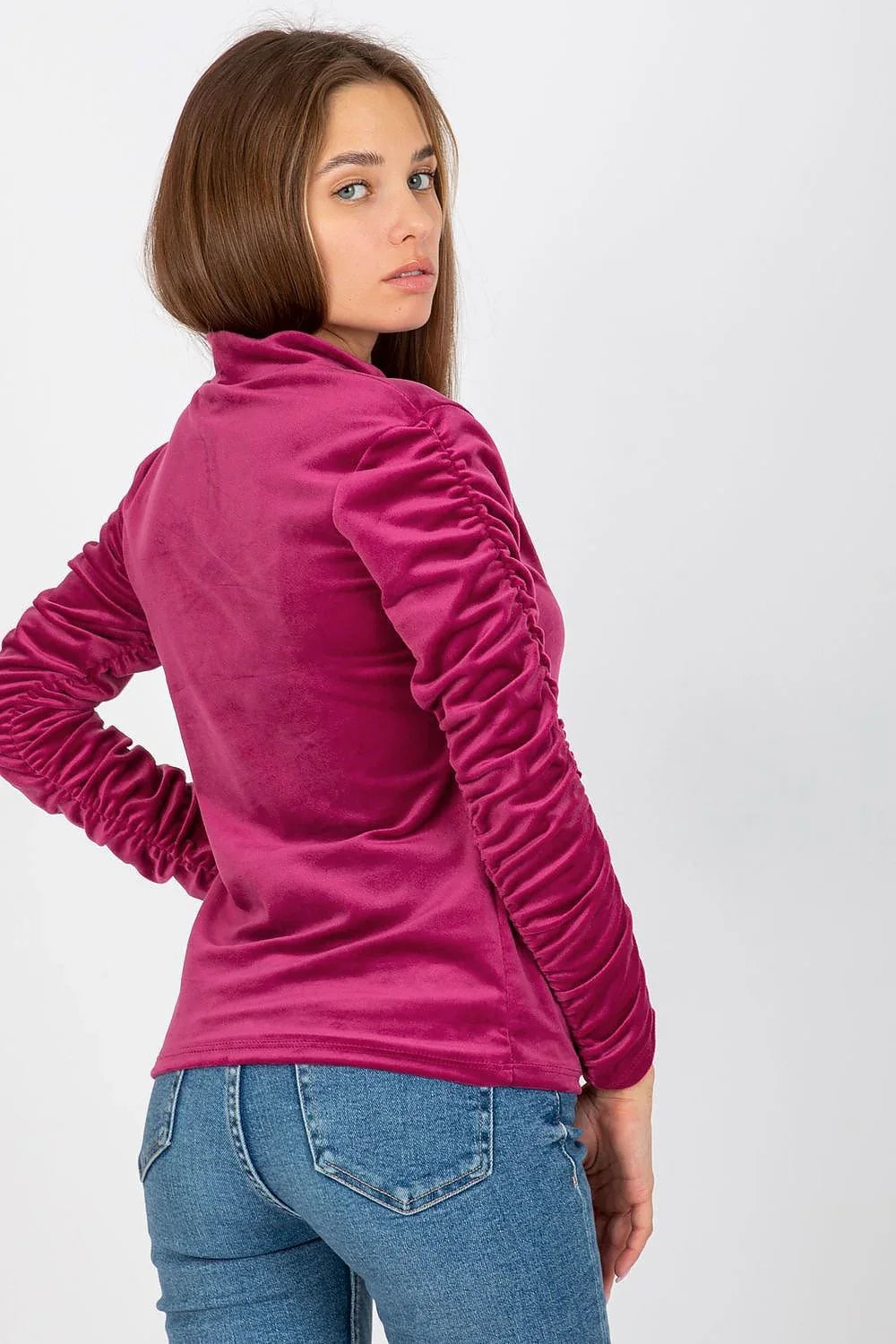 Women's Long Sleeve Blouse - Solid Waist Length