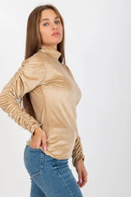 Women's Long Sleeve Blouse - Solid Waist Length