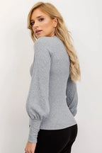 Women's Long Sleeve Blouse - Solid Waist Length