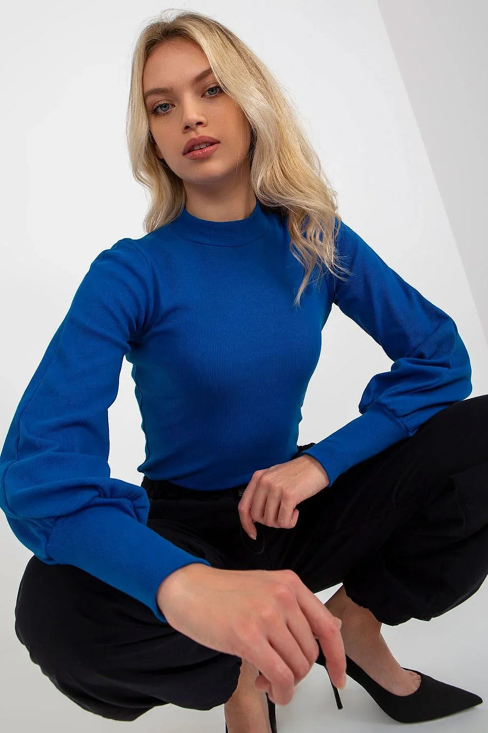 Women's Long Sleeve Blouse - Solid Waist Length