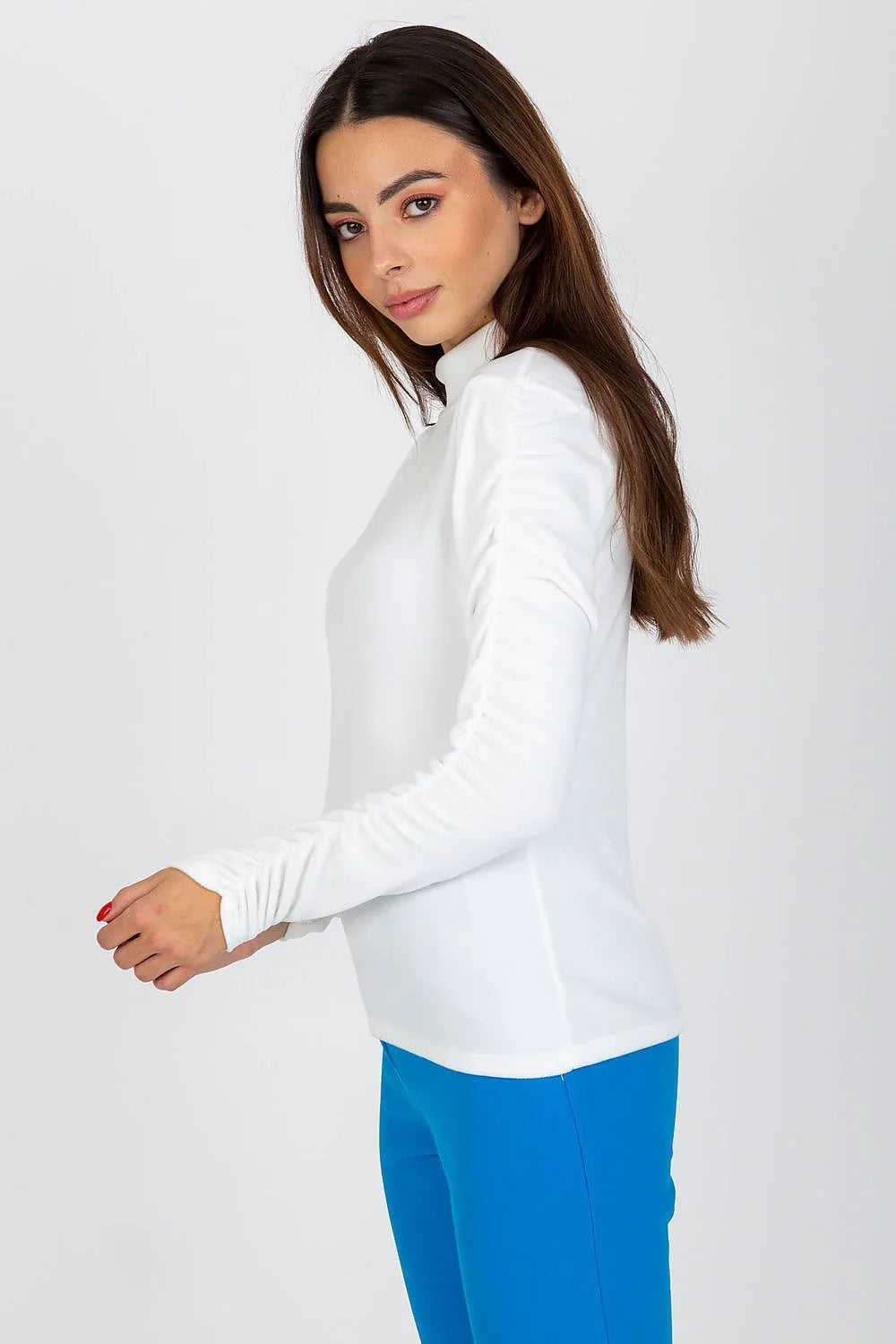Women's Long Sleeve Blouse - Solid Waist Length