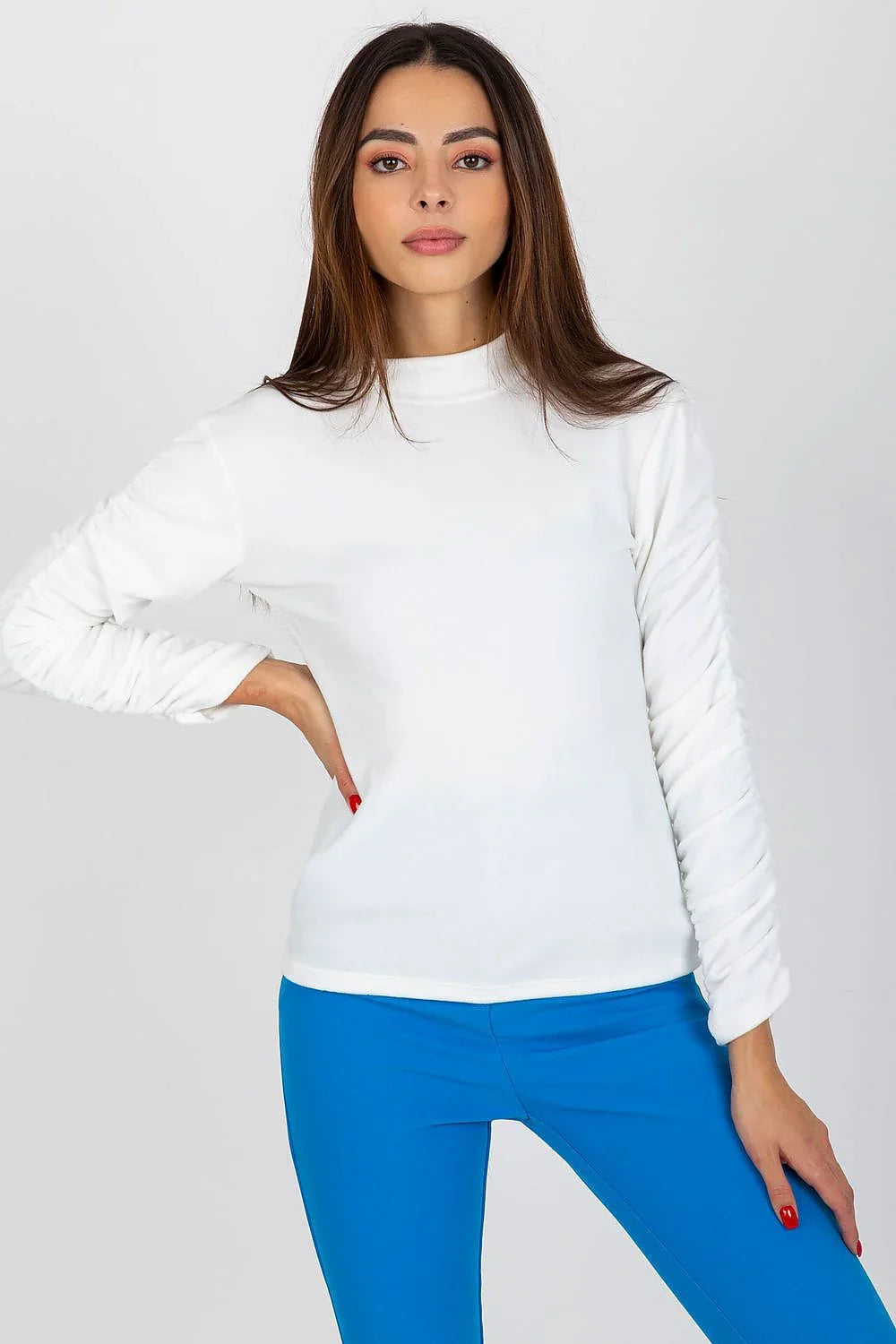 Women's Long Sleeve Blouse - Solid Waist Length